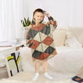 thumbnail image 6 of FORMRS Wearable Blanket Hoodie with Sleeves for Kids Cozy Flannel Sweatshirt, Checkered Pattern, 6 of 7