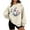 Beige, variant on Sweatshirt for Women Fashion Thin Fleece Round Neck Christmas Graphic Print Loose Sweatshirt Long Sleeve Winter Sweatshirt