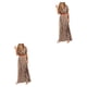 thumbnail image 1 of Minnieouse Vístase para impresionar con un vestido largo elegante y con estilo diseñado para la temporada de verano marrón S marrón S 2Conjunto, 1 of 6