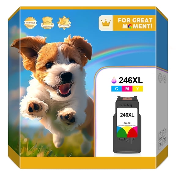 Printer 246 Ink for 246XL Ink Cartridges 246 ink for Canon Ink 246 CL-246XL Compatible with Canon MX492 MX490 MG2522 TS3120 MG3022 MG2520 MG2920 TR4520
