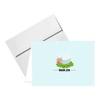 Sheep Lovely Animal Thank You Note Greeting Cards with Envelopes | Printed on Thick and Sturdy 80lb (216gsm) Cardstock | Blank Interior | A2 Size – 4.25 x 5.5” | 25 per Pack