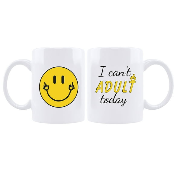 KAAYEE Funny Coffee Mug for Birthday Gift,Novelty Ceramic Tea Cup for Friends Children Birthday Gifts,White,11oz