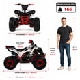 thumbnail image 4 of X-Pro Storm 125cc ATV Gas Powered Teen Quad, Automatic D-N-R Transmission with Reverse, 119.6cc 4-Stroke Engine, Remote Kill Switch, LED Headlight, 19/18 Tires (Red/Red), 4 of 7