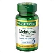 Nature's Bounty Melatonin 3 mg Tablets 240 Tablets (Pack of 3)