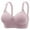 Pink, variant on Plus Size No-Wire Bra, Wide Straps, Full Coverage, Adjustable Back, Breathable Fabric, Lace Details, Pendant Decoration Army Green 46/105