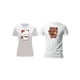 thumbnail image 2 of Duo De Playeras De bubu y Dudu Con Rosas Diseños En Pareja Color Blanco Talla Chica Marca Emil SaEs, 2 of 4