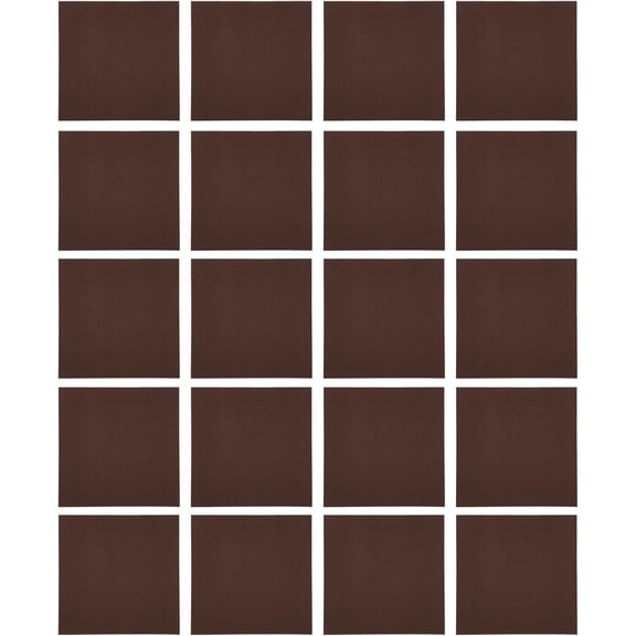 20Pcs Square Carpet, 20" x 20" Commercial Carpet Flooring with Adhesive Sticker Washable Carpet Tiles with Non-Slip for Home Office Hotel (Brown)
