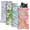 B-4PACK, variant on 4Pack Double Eyeglass Case Glasses Case Squeeze Top with Carrying Strap PU Leather Eyeglasses Pouch Sunglasses Case Cell Phone Purse For Women