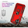 thumbnail image 4 of Entronix Heavy Duty Rugged Case for iPhone 16 Plus, Shockproof Kickstand Rotating Ring, Red, 4 of 6