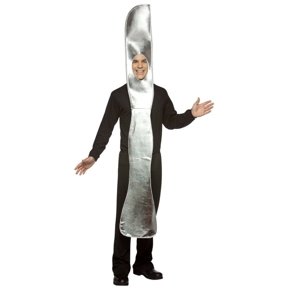 Knife Silver Adult Halloween Costume, One Size, (40-46)