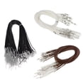 thumbnail image 1 of 150pcs 1.5 mm Colgantes de collar de hilo de cera Ocultar accesorios de collar de cuerda Accesorio de joyería Sling DIY Colgantes (Negro, Café, Blanco), 1 of 5