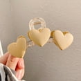 thumbnail image 2 of CSChome Pince à Cheveux pour Femmes Décoration Cœur Design Transparent Élastique Creux Décoration de Cheveux à Ressort Antidérapant Pince Forte, 2 of 7