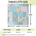 thumbnail image 2 of Pioneer Flower Floral Print Pattern Square Fitted Tablecloth with Elastic Edge,Square Table Cover,Washable Elastic Table Cover for Home Kitchen Party Decor 36"x36", 2 of 6