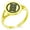 Gold, variant on Stainless Steel Shoni Samurai Crest Minimalist Oval Top Polished Statement Signet Ring
