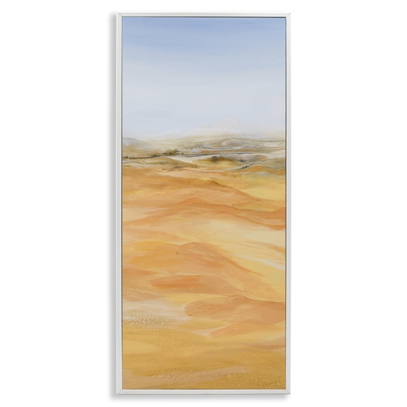 Stupell Industries Rustic Lodge Abstract Desert Landscape White Framed Giclee Art, 10 x 24, by Ruth Fromstein
