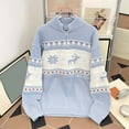 thumbnail image 2 of Mens Christmas Sweater - Autumn Winter Knitted Pullover Casual Warm Christmas Elk Pattern Sweater Cozy Men's Clothing, 2 of 5