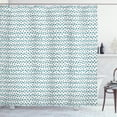 thumbnail image 1 of Ambesonne Grey Blue Shower Curtain, Pastel Stripes Dots, 69"Wx75"L, Charcoal Grey Pale Blue, 1 of 3