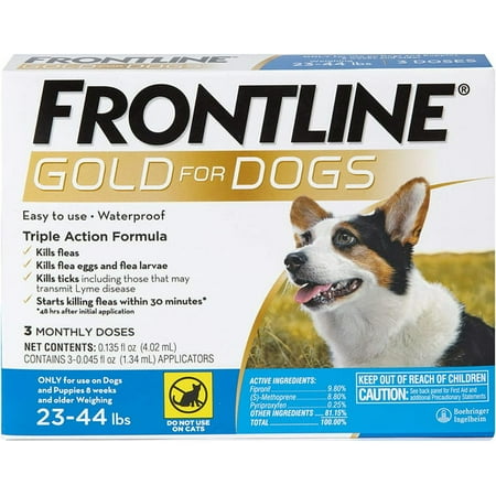 UPC: 0350604052883 | Frontline Gold for Dogs 23-44 lbs  3 doses  Frontline Plus with extra IGR