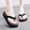 Black, variant on Women Men Arch Support Yoga Mat Cushion Comfortable Summer Beach Slip On Walking Thong Sandals Non Slip Breathable Fashion Flat Flip Flops Slim Slides Shower Bathroom Platform Casual Footwear