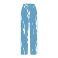 thumbnail image 5 of Jjayotai Women's Vintage Floral Print Pants, High Elastic Waist Wide Leg Pants, Beach Palazzo Pants with Pockets Blue XXL, 5 of 5