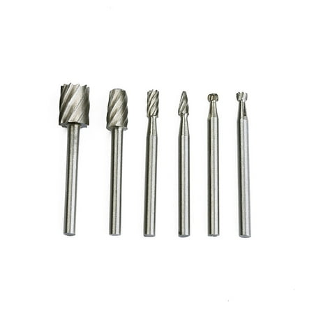 

6 PCS High Steel Routing Router Bits Burr Rotary Tools Suit Woodworking Carving Engraving Drilling Rotary Tools