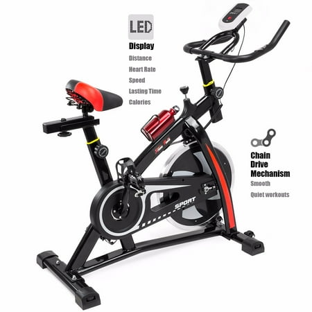 red and black exercise bike