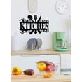 thumbnail image 3 of MLfire Kitchen Metal Sign, Kitchen Signs Wall Decor Rustic Style Metal Kitchen Wall Sign, 14 x 8.8 Inches Black Kitchen Wall Sign Country Farmhouse Home Decoration for Dining Room Kitchen Décor, 3 of 10