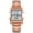 Rose Gold, variant on Men's Digital Watch, Stainless Steel Bracelet 30M Waterproof Square Watch with Alarm, Stopwatch, Countdown Timer, Dual Time and EL Backlight, Casual Sports Wristwatch Gift for Men