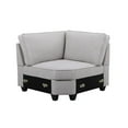 thumbnail image 5 of Leo Light Gray Linen 8Pc Modular L-Shape Sectional Sofa and Ottoman, 5 of 11