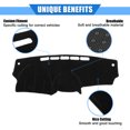 thumbnail image 3 of Unique Bargains Cubierta para salpicadero de consola central de coche compatible con Nissan Versa 2012-2018 protectora de poliéster negro, 3 of 7