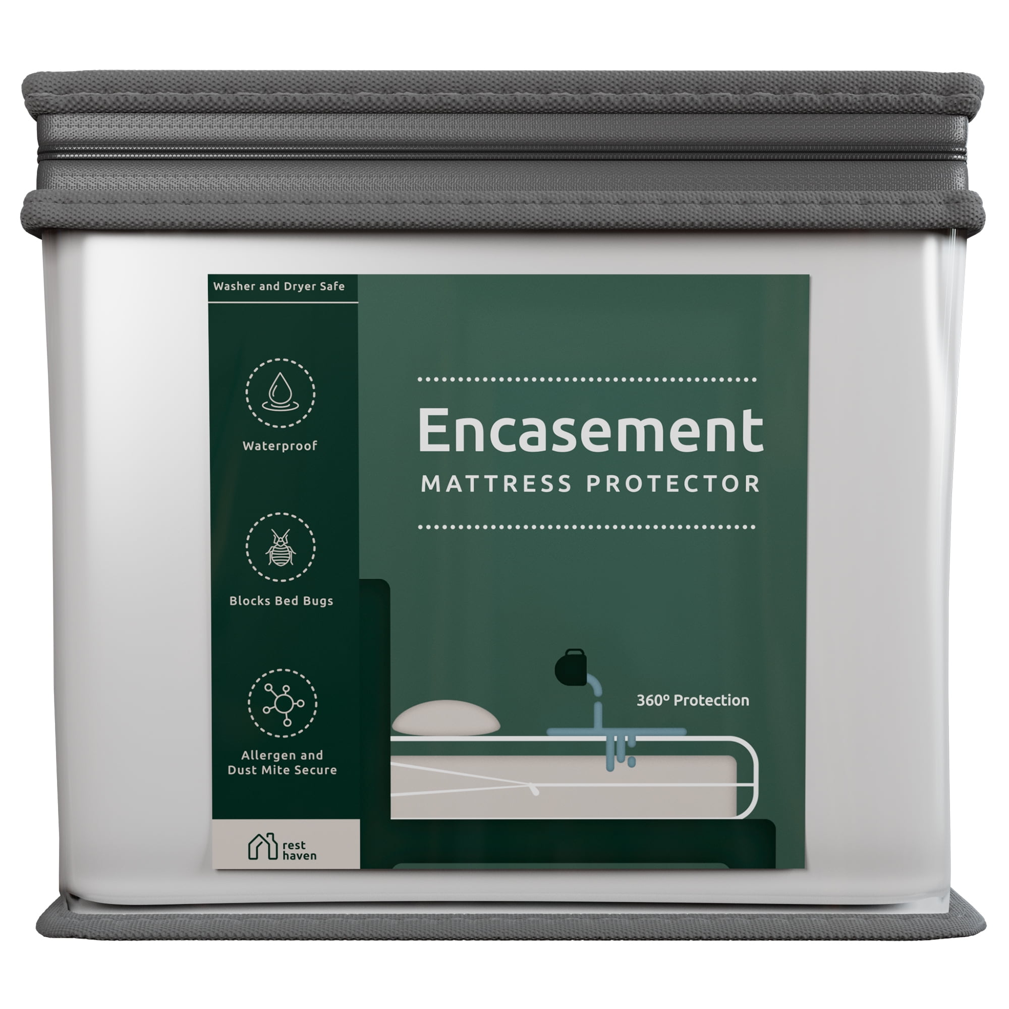 Rest Haven Encasement Zippered Mattress Protector, Full