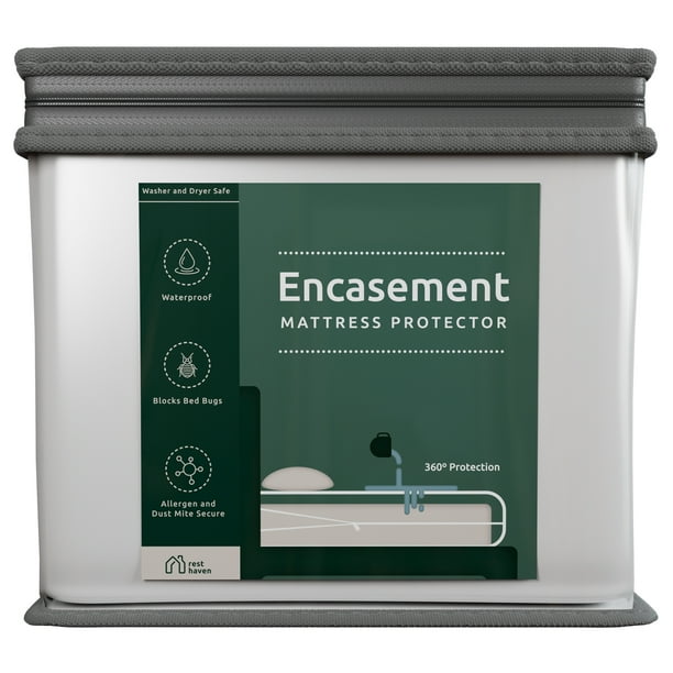 Rest Haven Encasement Zippered Mattress Protector, Queen