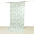 thumbnail image 3 of Balsa Circle White Dusty Sage 5x10 feet Polyester Drapery Backdrop Curtain with French Toile Floral Pattern and Rod Pockets Party Wedding Reception Events Decorations Supplies, 3 of 5