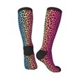 thumbnail image 4 of Balery Leopard Neon Rainbow Gradient Fun Novelty Socks Men'S Women'S Crew Socks Funny Crazy Novelty Socks Quirky And Cool Socks, 4 of 9