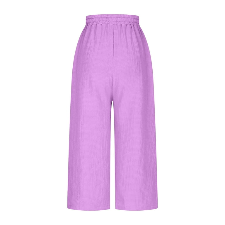 Mgmyaa Girls Casual Capri Pants Spring Summer Solid