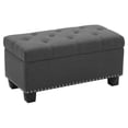 thumbnail image 2 of Home Square 2-Piece Set with Storage Ottoman & Cocktail Ottoman in Gray, 2 of 17