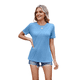 thumbnail image 1 of Blusa Informal Holgada de Corta con Cuello Redondo Plisado para Mujer, Color Azul , Talla M, 1 of 6