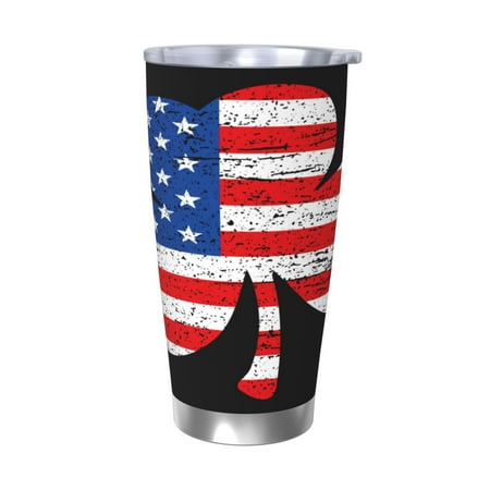 

Junzan American St Patrick s Day for 20oz Stainless Steel Insulated Car Cup with Spillproof Lid - Insulated Coffee Mug Thermal Cup-Without Straw