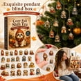 thumbnail image 2 of 24 Acrylic Hanging Ornaments Advent Calendar, Cozy Fall Shih Tzu Themed Holiday Surprise Gift, 2 of 7