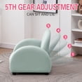 thumbnail image 3 of UNICOO® Kids Chair Children's Sofa with Footstool, Sturdy Wood Construction with Faux Leather Cover, 5 Back Rest Positions, Mini Couch for Toddler (ZKL-K2130-Light Blue), 3 of 7