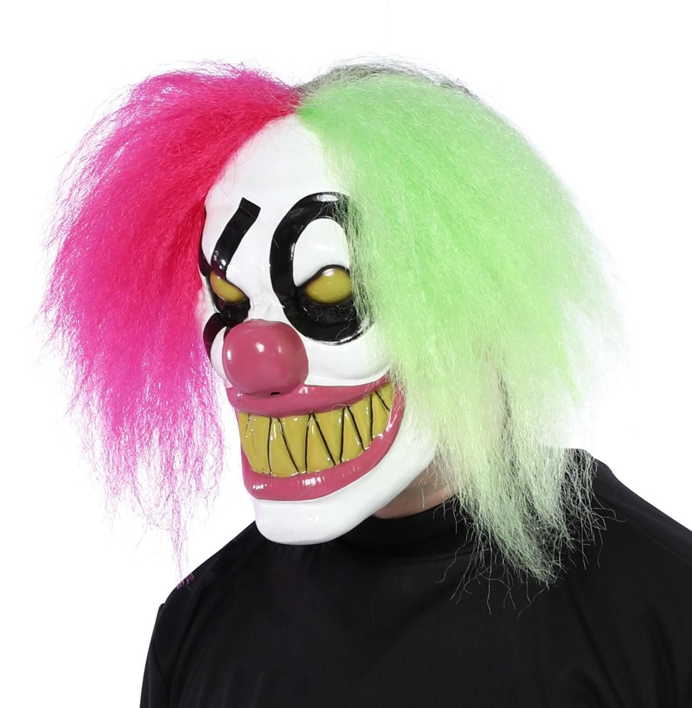 Way to Celebrate Adult Unisex Halloween Xtreme Neon XO Clown Mask Costume Accessory