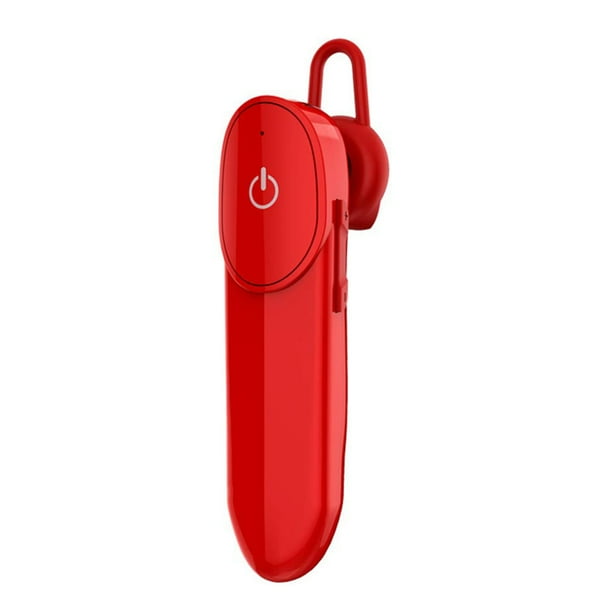Matsuzay Mini auricular Bluetooth Auriculares inalámbricos Manos libres Micrófono para auriculares en la oreja Cables de audio/vídeo rojo