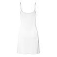 thumbnail image 2 of Made by Johnny Women's V-Neck Spaghetti Strap Tunic Short Dress S WHITE, 2 of 6