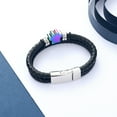 thumbnail image 4 of Stainless Steel Paw Locket Double Layer Leather Bracelet Cremation Jewelry for Ashes Holder Bangle Pet Human Funeral Urn Bracelet for Ashes, 4 of 5