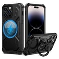 thumbnail image 3 of For Apple iPhone 11 (6.1") Hybrid Bumper Invisible Stand Compatible with Magsafe 360° Ring Kickstand Shockproof Cover ,Xpm Phone Case [ Black ], 3 of 7