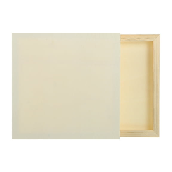 Uxcell 2Pcs Wood Canvas Boards, 8x8 Inch Wood Art Canvases Square Unfinished Wood Panel for Painting, Crafts, DIY Projects, Pouring Art