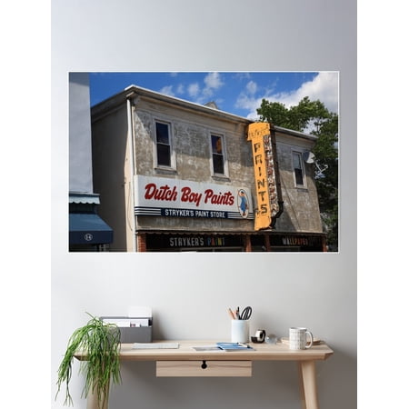 Flemington, Nj - Paint Shop Neon Poster Wall Art, Modern Wall Decor For Living Room Bedroom, 8x12 UNFRAMED