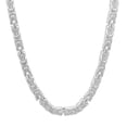 thumbnail image 3 of 4.1mm Solid .925 Sterling Silver Italian Crafted Byzantine Choker Chain Necklace, 16 inches, 3 of 7