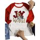 thumbnail image 1 of Worallymy Mujeres 3/4 Manga Letra JOY TO the WORLD Feliz Navidad Gráficos nostálgicos Camisetas de Navidad Worallymy JD735800714, 1 of 4
