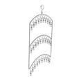 thumbnail image 2 of Percha para calcetines, secadora de ropa interior, perchas para lavandería, acero inoxidable con Clips, rejilla de secado de calcetines portátil para 3 capas BLESIY Rejilla para secar calcetines, 2 of 8